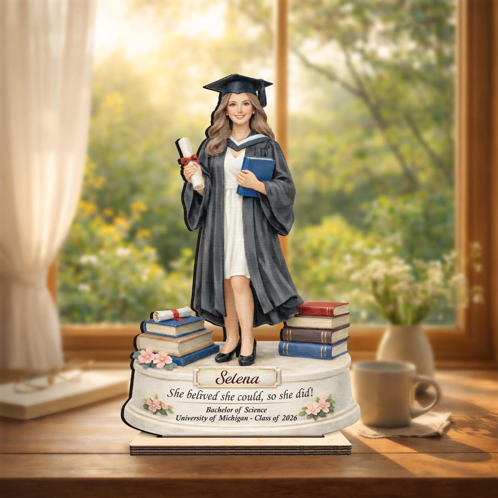 Personalized Graduation Wooden Sign Gift,Portrait Photo Graduation Gift