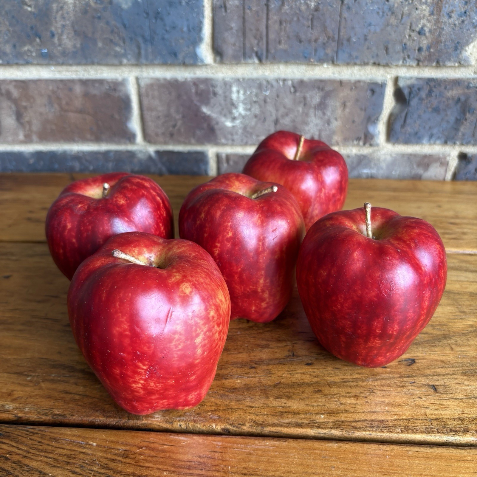 Red Apples Realistic Artificial Faux Fake Fruit Staging Decorative Display 5