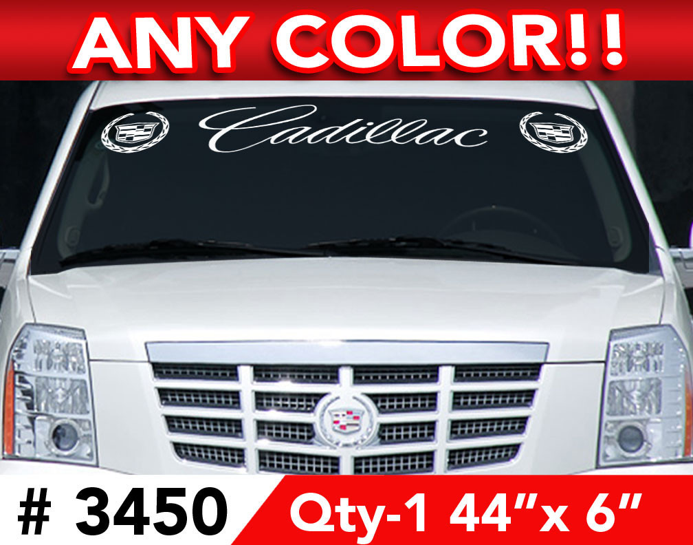 CADILLAC ESCALADE ATS CTS STS SCRIPT DECAL STICKER 44″x6 ANY 1 COLOR