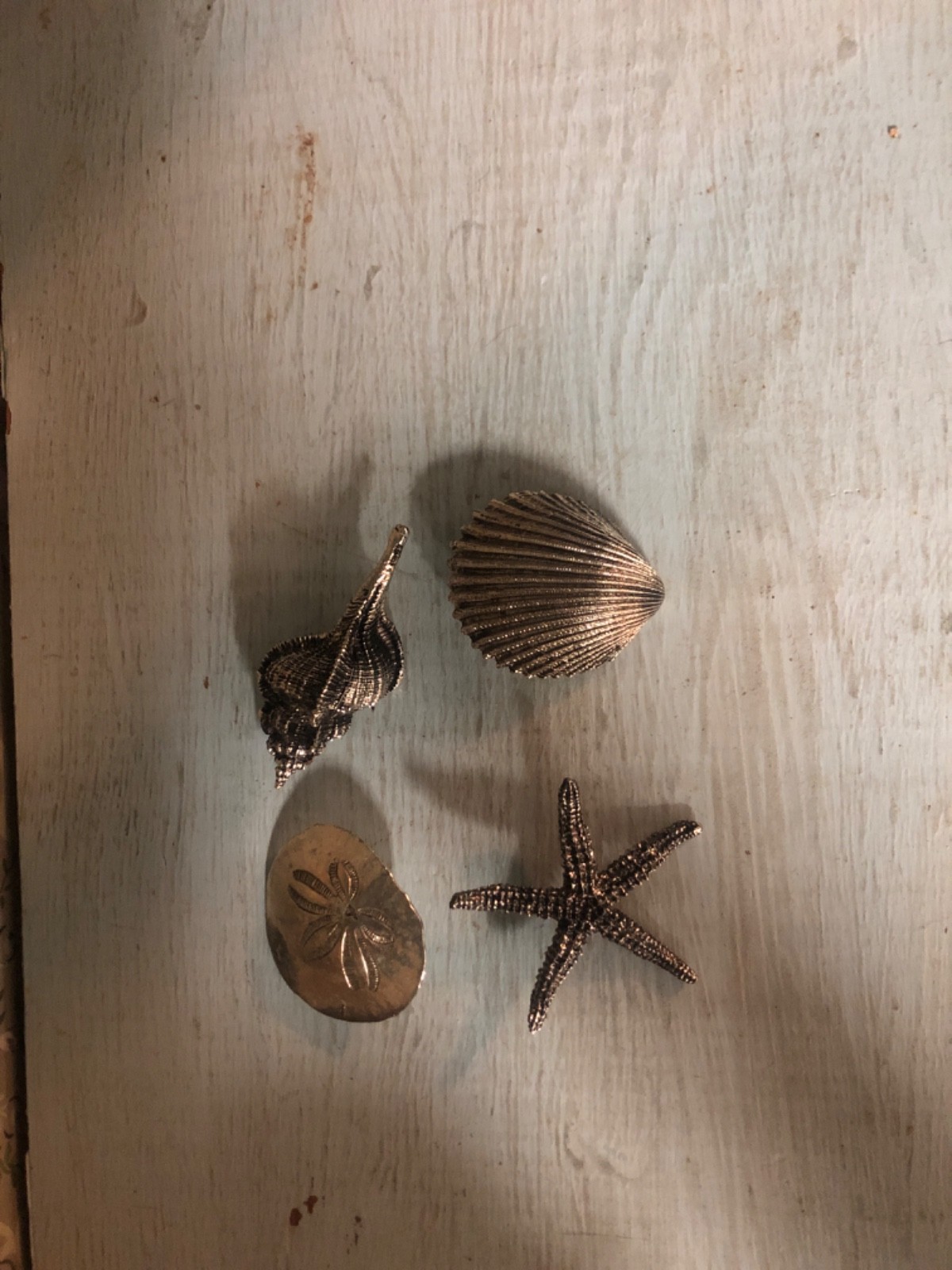 Pottery Barn Vintage Silver Beach Comer’s Pin Set Decor Sea Life Vase Filler