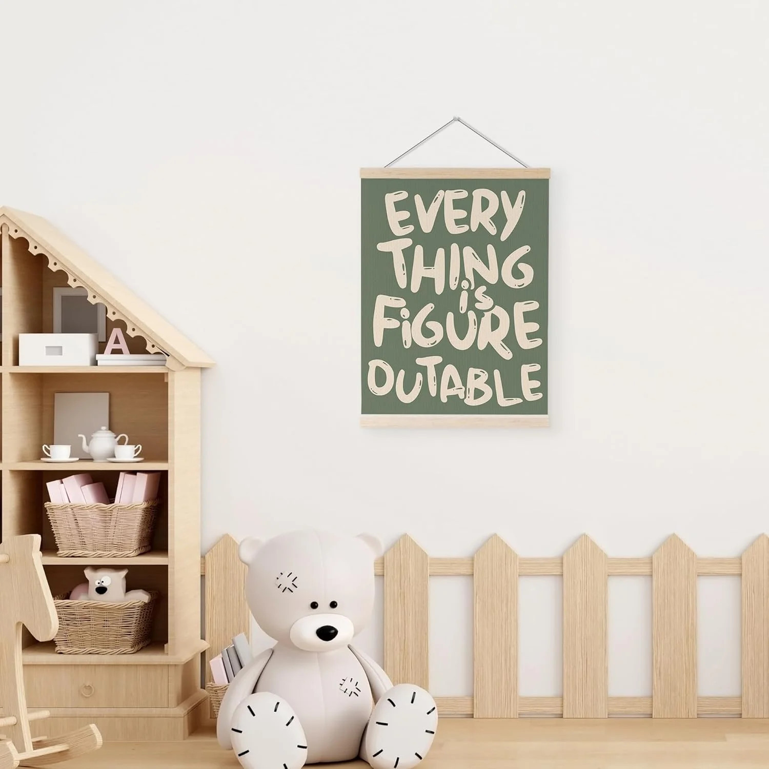 Everything is Figureoutable Inspirational Wall Art Poster Frame Office Decor