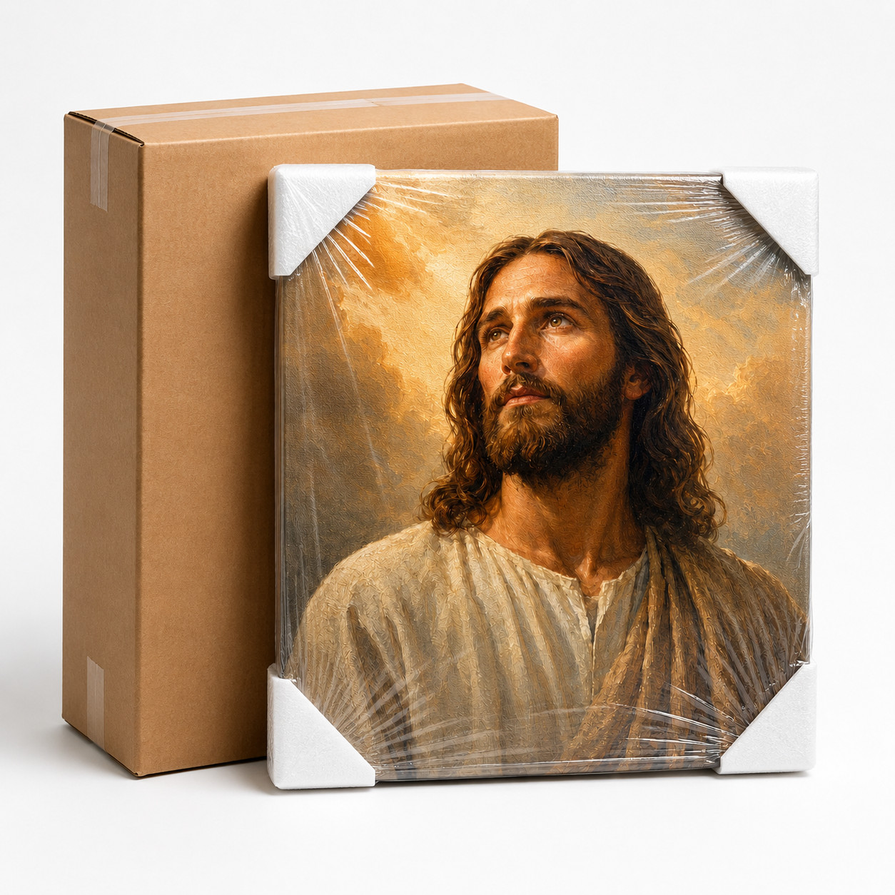 Jesus Portrait Canvas Wall Art Christian Home Decor Sacred Heart Spiritual Gift