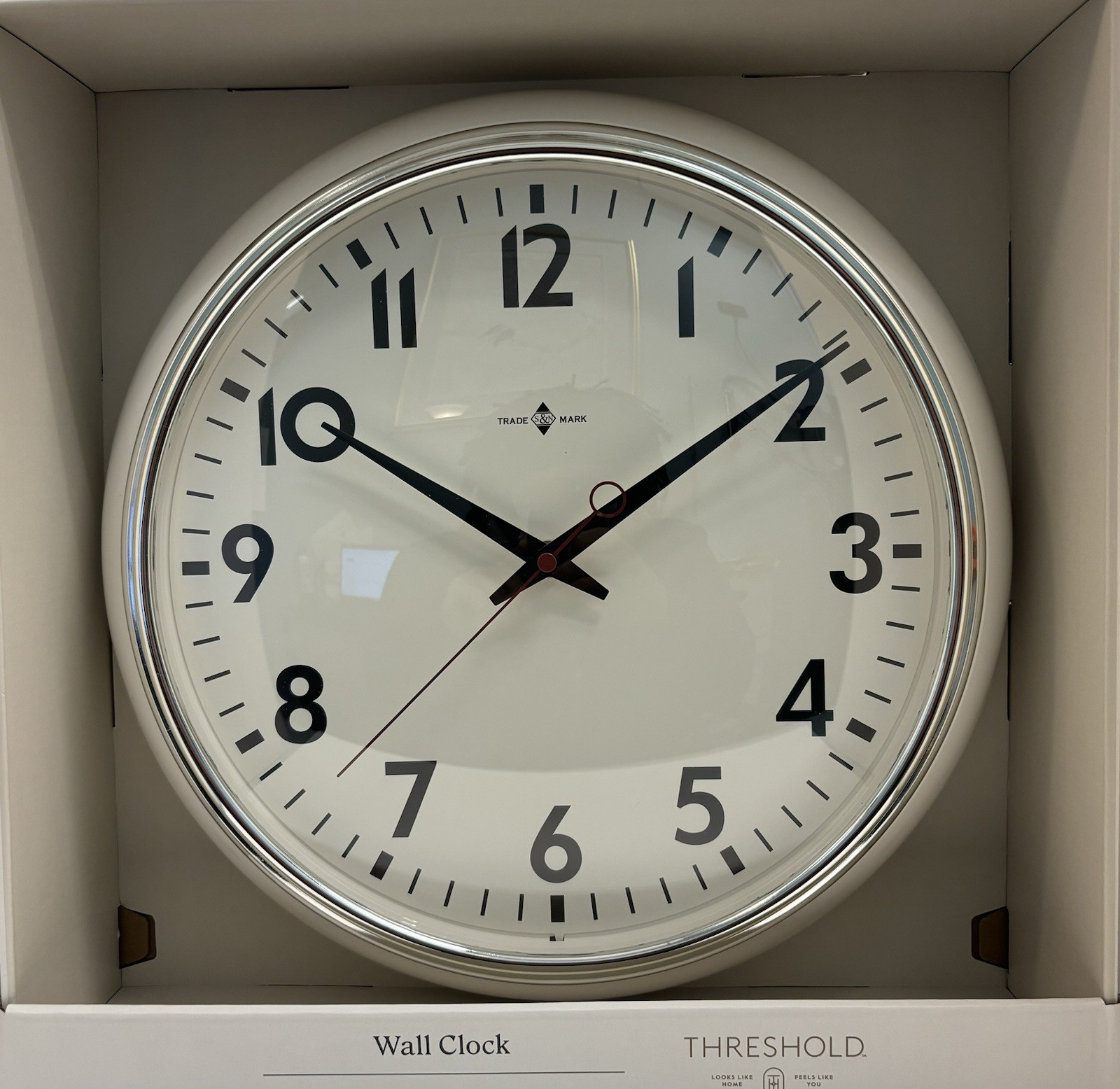 Threshold Wall Clock – 3 Hands – Battery Powered