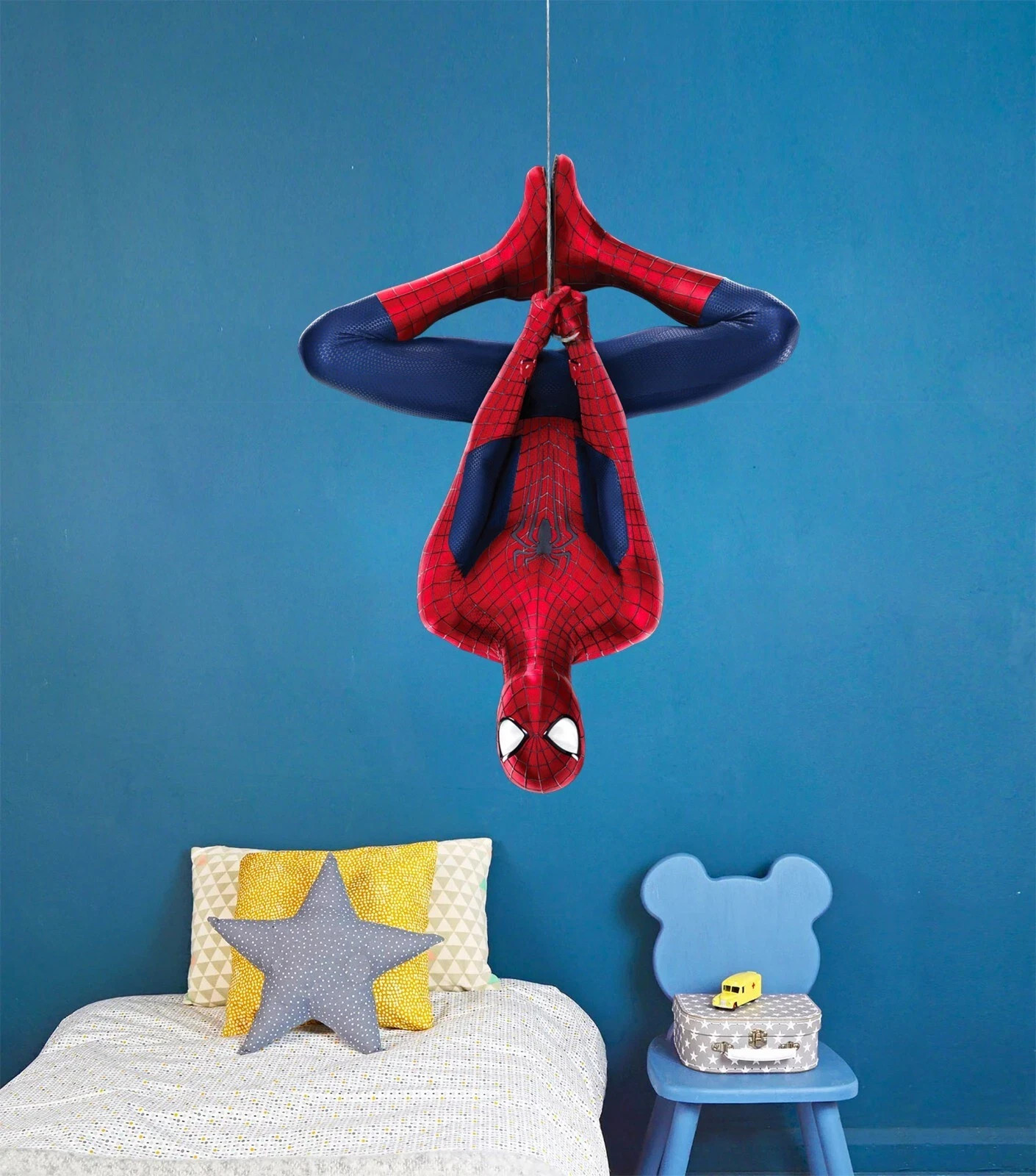 Spider Man Hanging Wall Sticker Superhero Vinyl Decal for Kids Room Decor Home