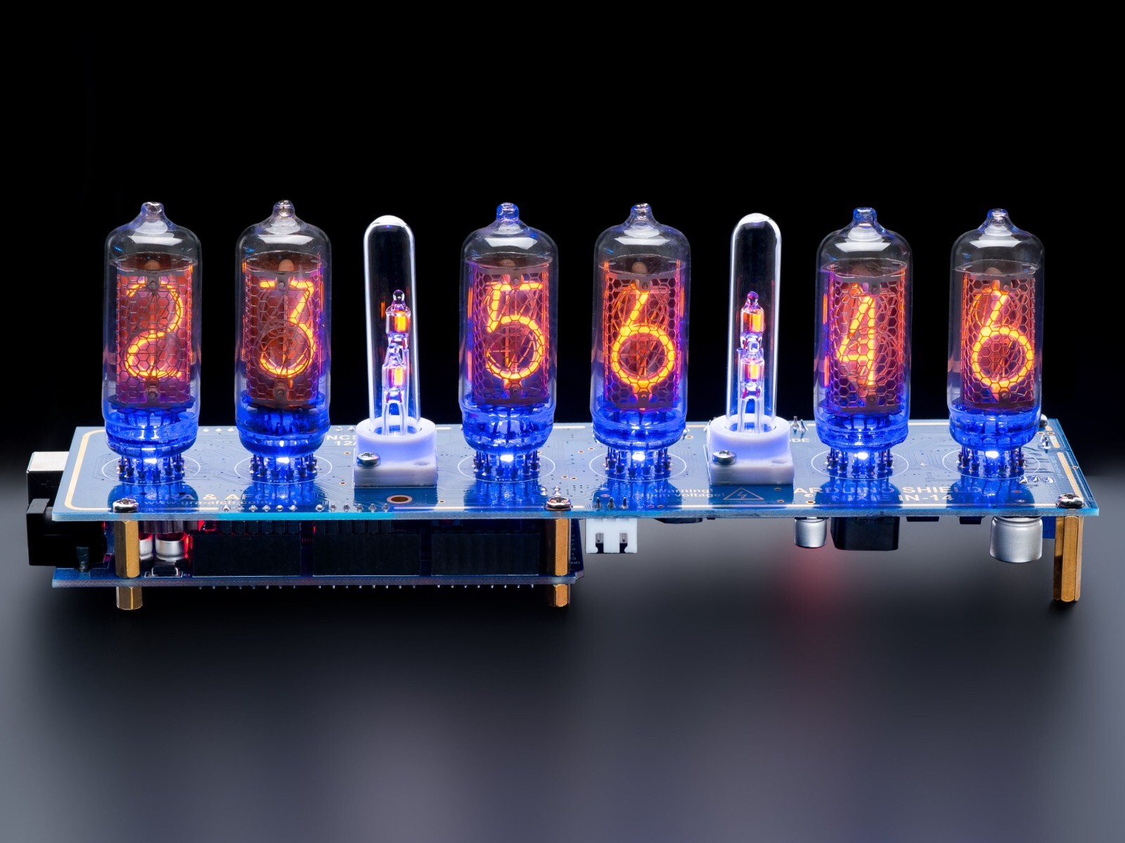 IN-8 Shield Nixie Clock with Sockets, Dots and options with Expedited shipping