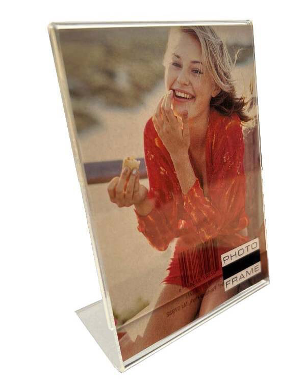 Sturdy Bent Acrylic Photo Frame 8×10 Vertical (Same Shipping Any Qty)