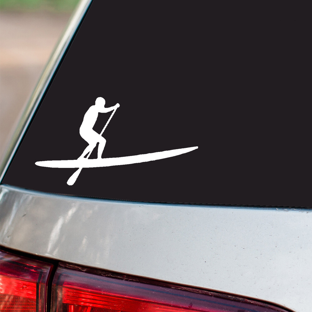 Stand up Paddle Board Sticker Surfing S6 all chrome & regular vinyl colors