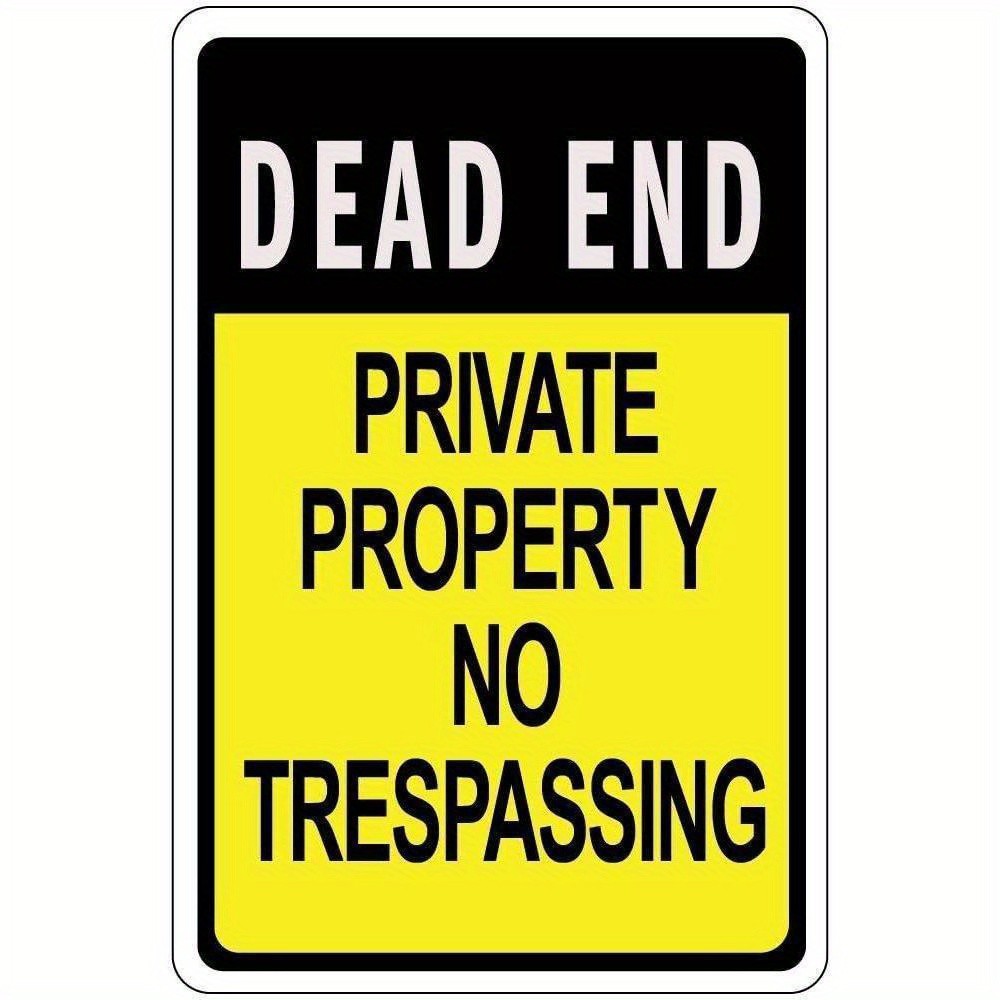Dead End Sign Aluminum Sign 8×12 Inches Private Property Warning