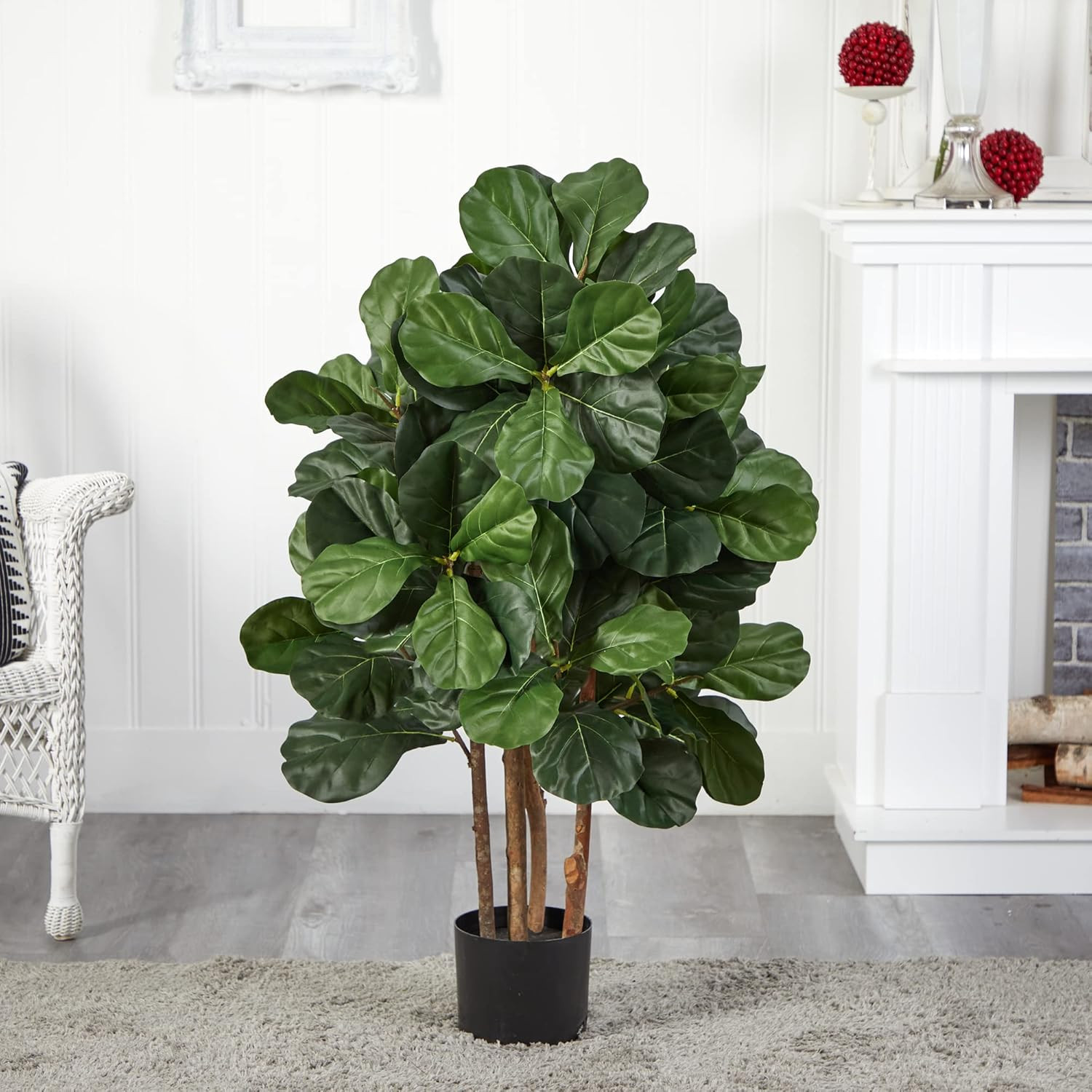Lifelike 3.5Ft Fiddle Leaf Artificial Tree for Home or Office Décor