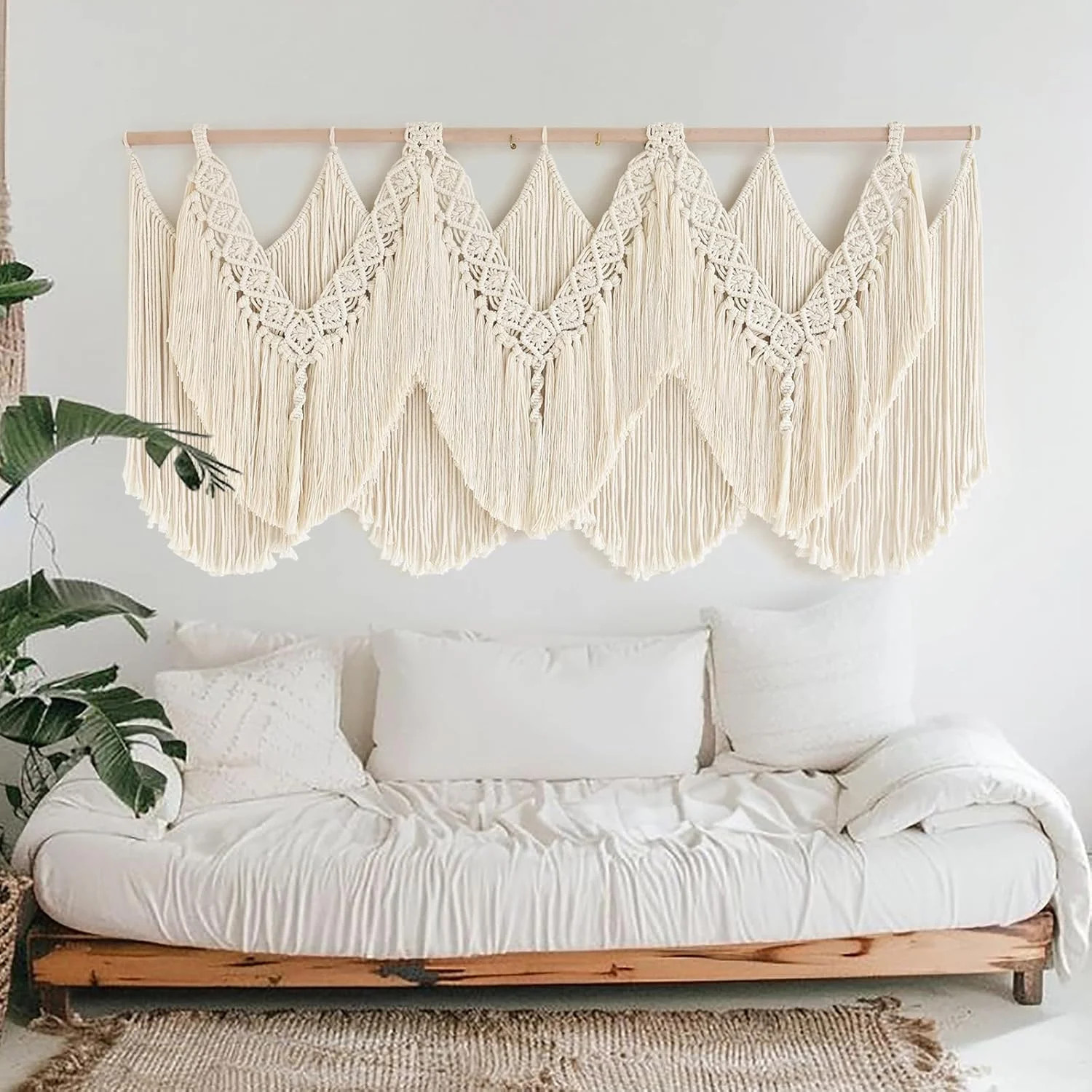 IOWER Macrame Wall Hanging Wedding Hanger Macrame Wall Decor Dorm Craftsmanship