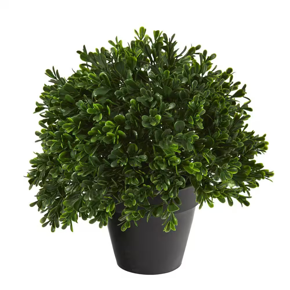 10 In. Boxwood Topiary Artificial Plant UV Resistant (Indoor/Outdoor)