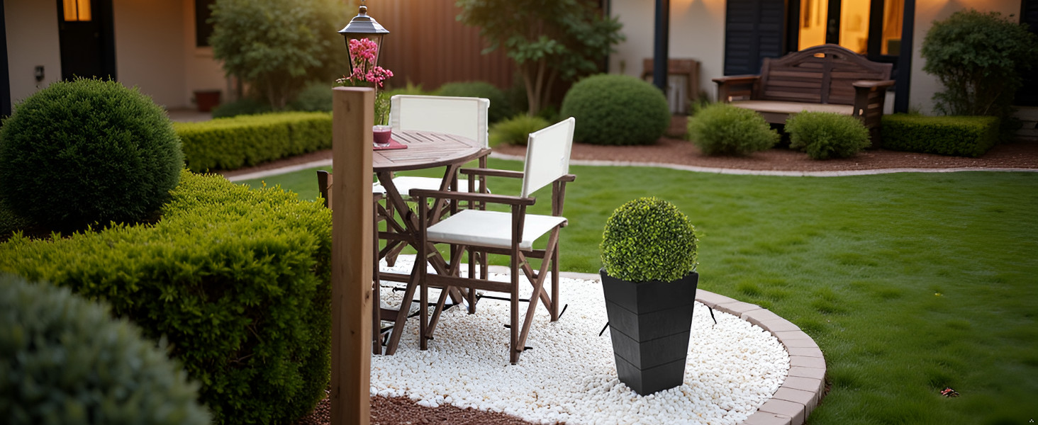 29in Artificial Plants with LED Lights,Artificial Boxwood Topiary Trees