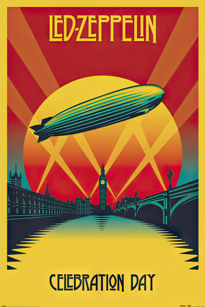 Led Zeppelin – Music / Movie Poster (Celebration Day) (Size: 24″ x 36″)