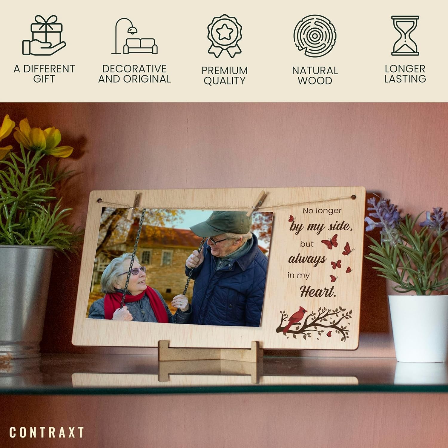 4×6 Horizontal Memorial Frame – Elegant Bereavement Gift for Healing Hearts