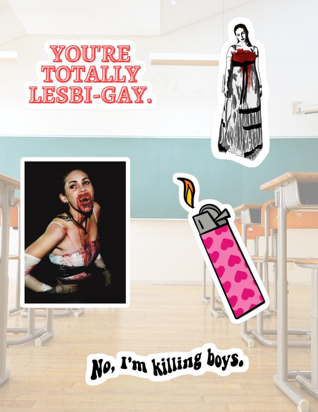 Jennifer’s Body 5pc Horror Movies 4pc Sticker Pack