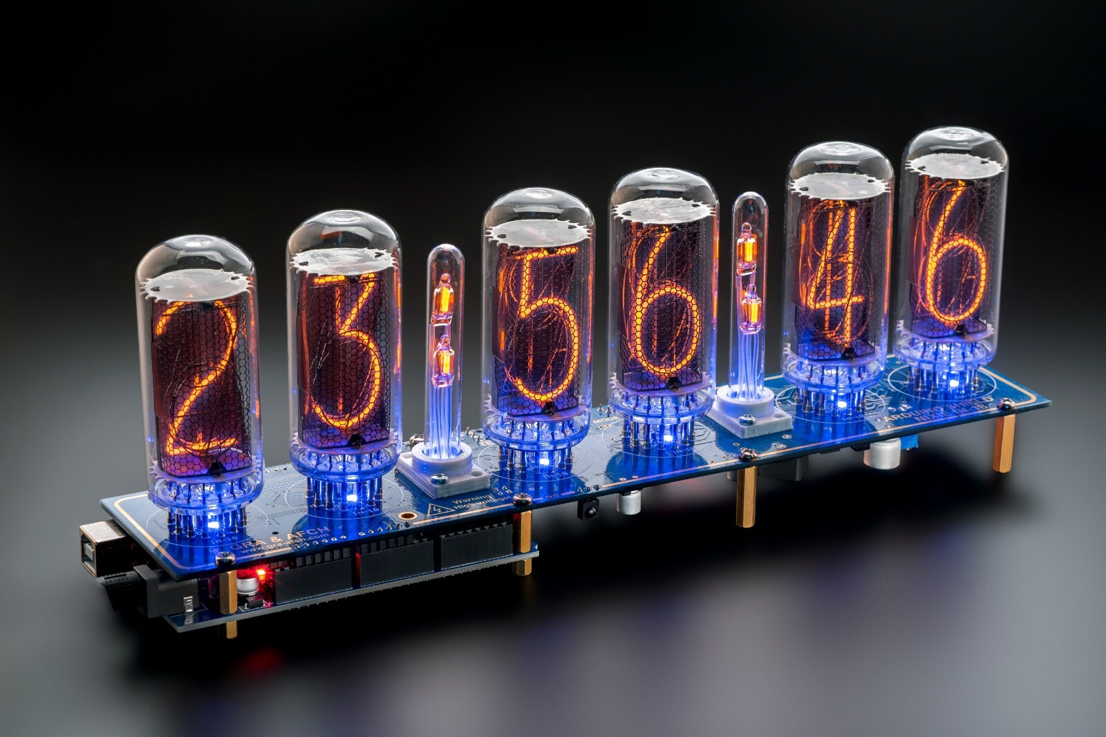 IN-18 Arduino Shield Nixie Tubes Clock with Columns 12/24H SlotMachine NO TUBES