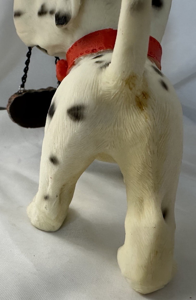 Welcome Dalmatian Dog Figurine Plastic Resin Vintage