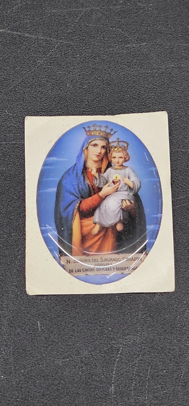 Virgin Mary & Jesus Catholic Vinyl Puffy Sticker
