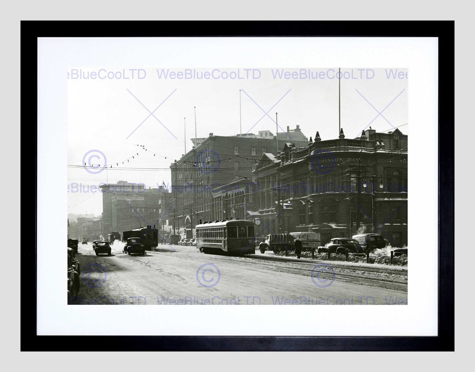 85939 WHITE WINNIPEG MAIN STREET PORTAGE AVENUE CANADA Decor Wall Print Poster