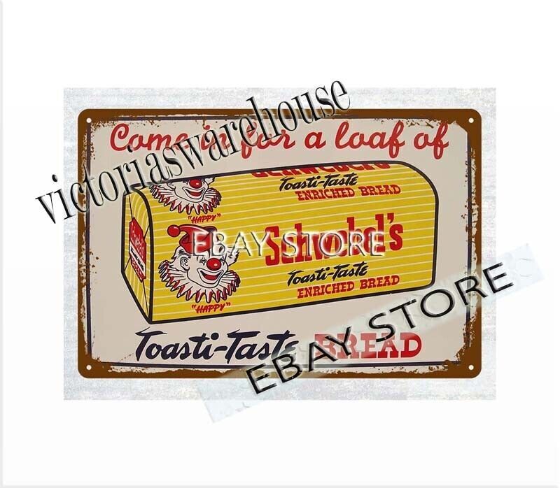 Schwebel’s Toasti-Taste Bread metal tin sign room interior design bedroom