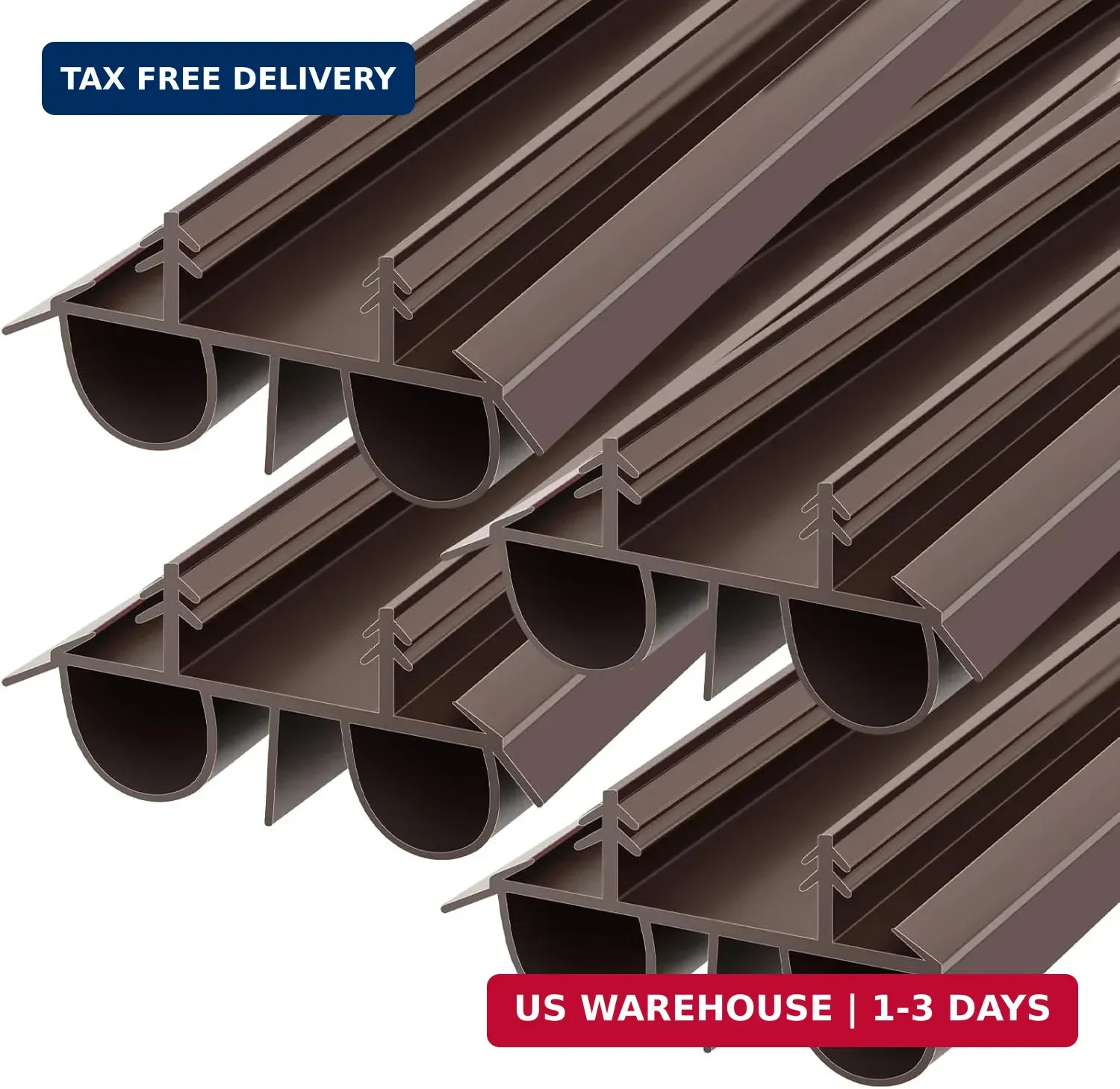 Lineshading 4 Pack Bottom Door Seal Exterior Plastic PVC 1 3/4″ x 36″ for Vinyl