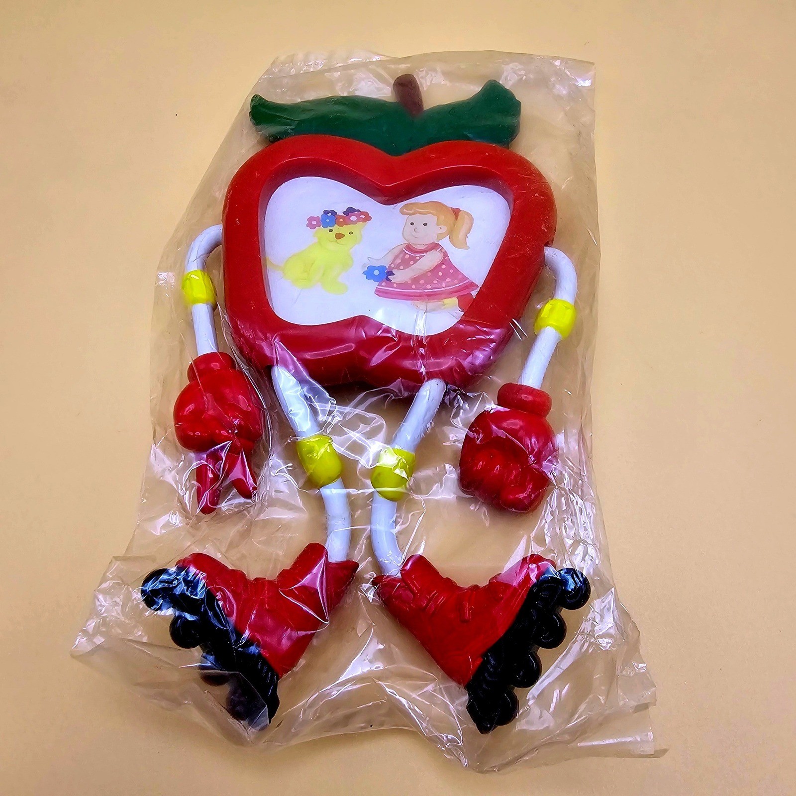 Cute Apple Robot Picture Frame Photo Holder Fun Desk Toy Kids Room Decor