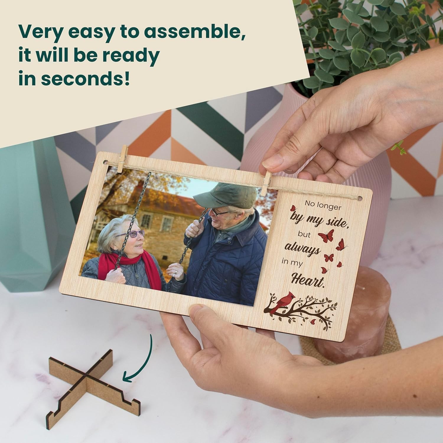 4×6 Horizontal Memorial Frame – Elegant Bereavement Gift for Healing Hearts