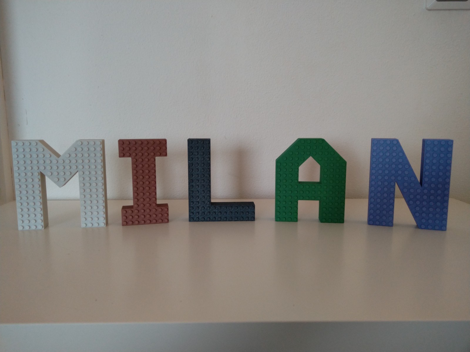 3D Printed Letter A–Z | Custom Initial | Brick‑Style Block Decor | Any Color