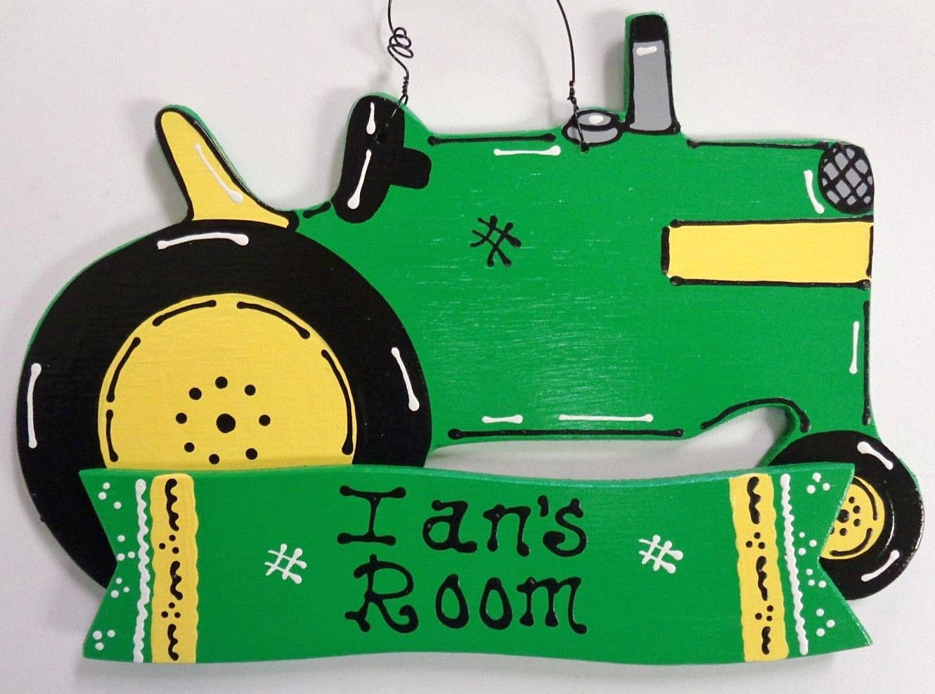 Personalized FARM TRACTOR Kids Room Door Name Wall SIGN Bedroom Decor PLAQUE