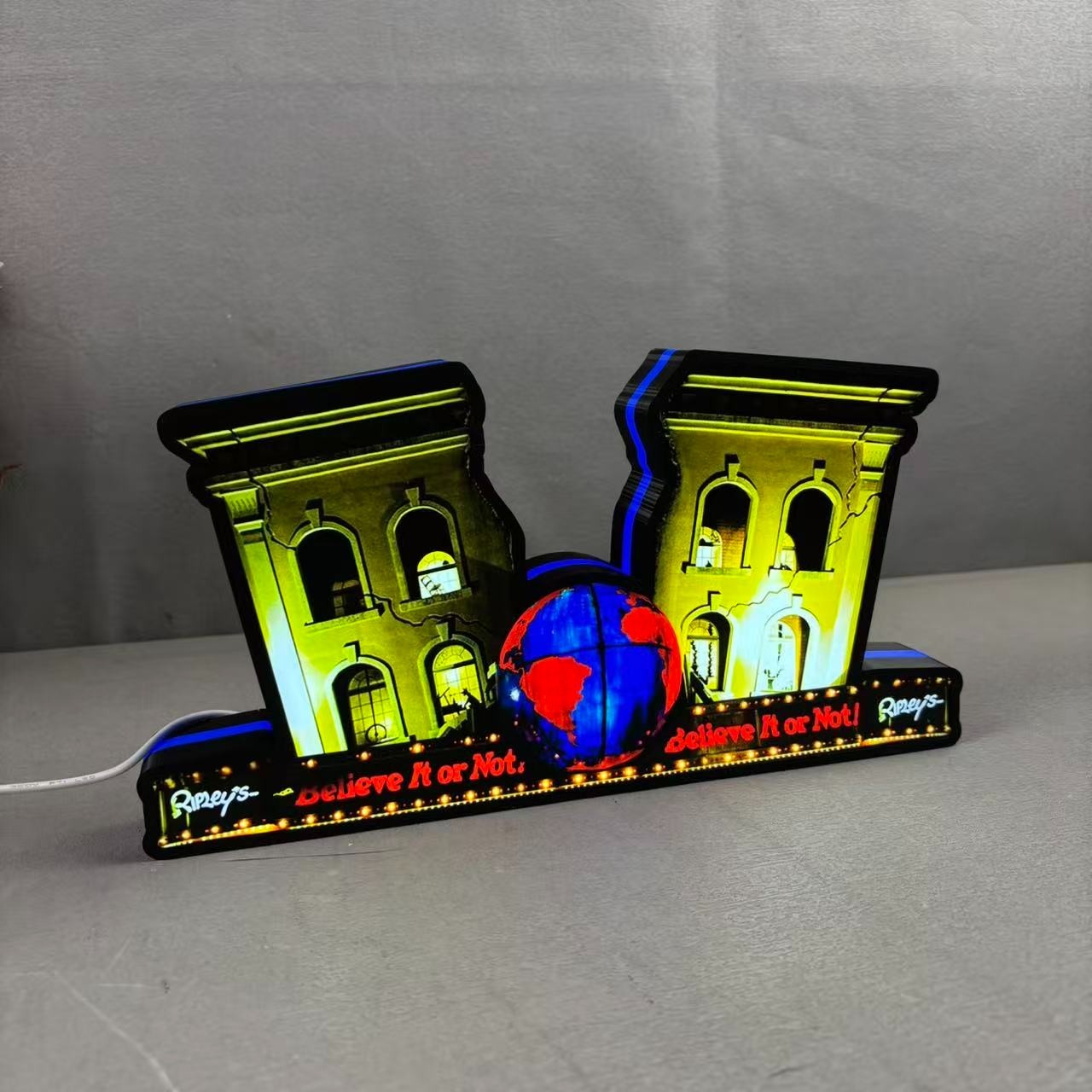 Ripley’s Believe It or Not 3D Printed Pinball Topper Luminous LED Lightbox