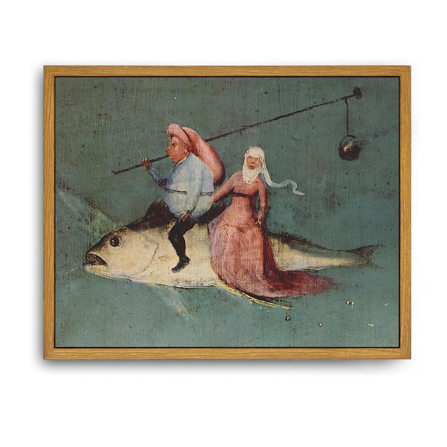 Framed Canvas Wall Art Vintage Print Oil Paintings Weird Renaissance Detail f…