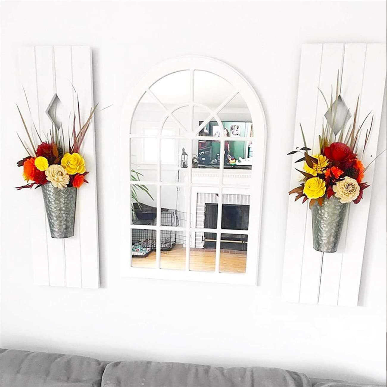 Rustic Decor Galvanized Metal Hanging Wall Vase Planters (2 CT)