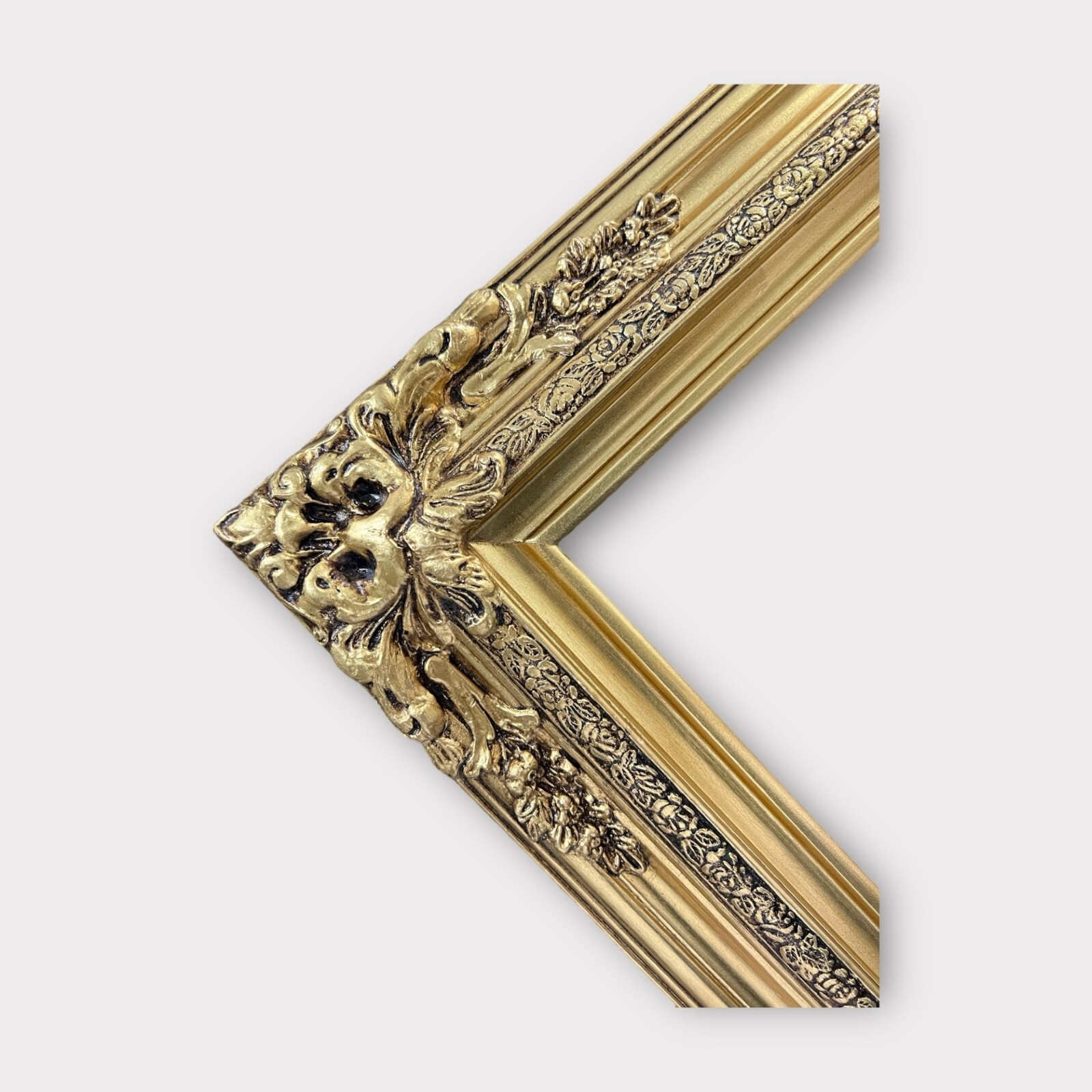 12 x 18 In Stock-Traditional compo XL ornate corners wood frame,Gold Leaf.