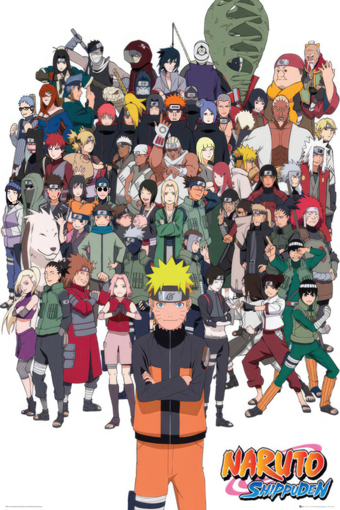 Naruto Shippuden – Anime TV Show Poster (All Characters) (Size” 24″ x 36″)