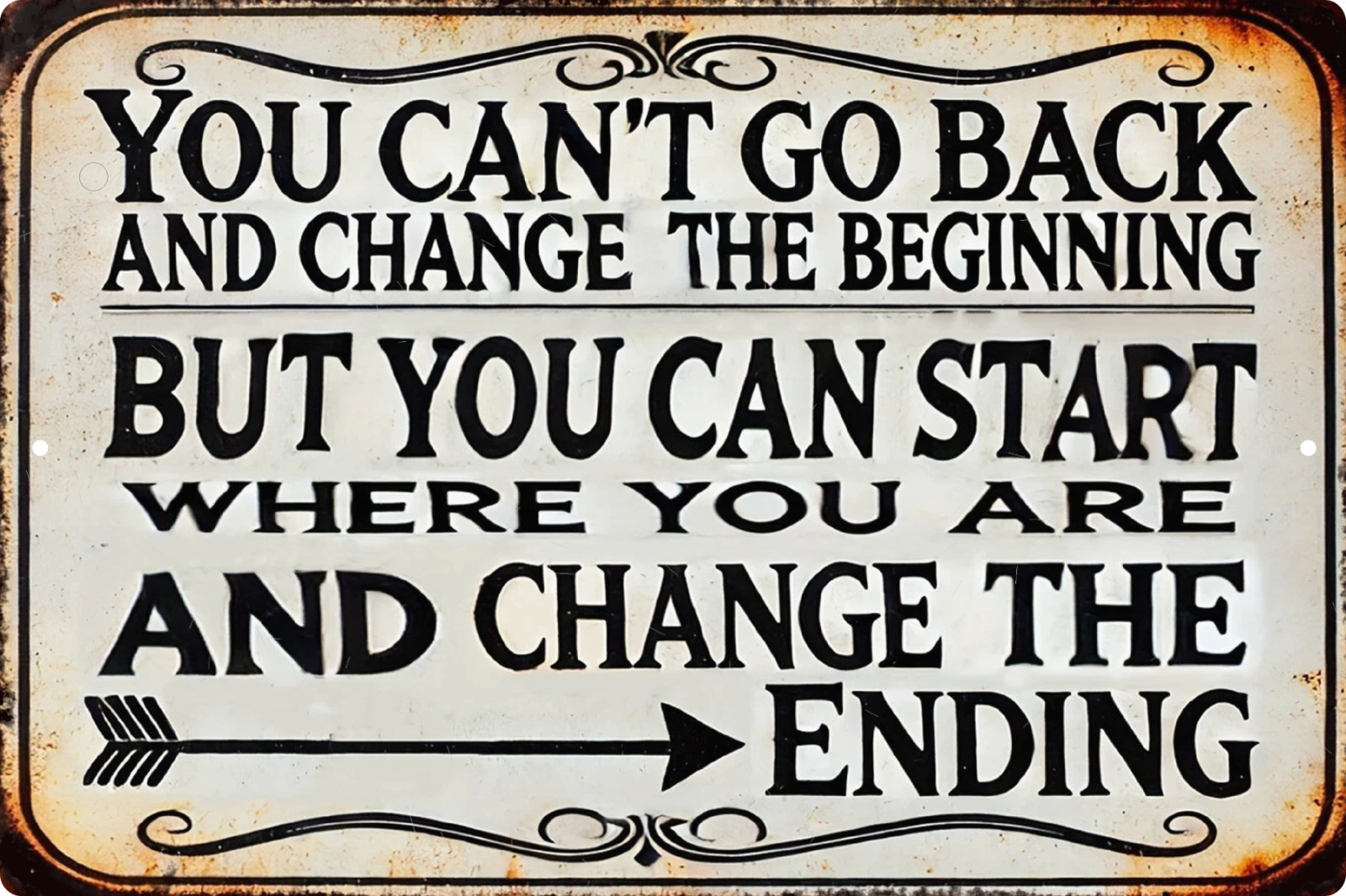 Rustic Inspirational Metal Sign 8×12 Farmhouse Wall Decor Motivational Quote Gif