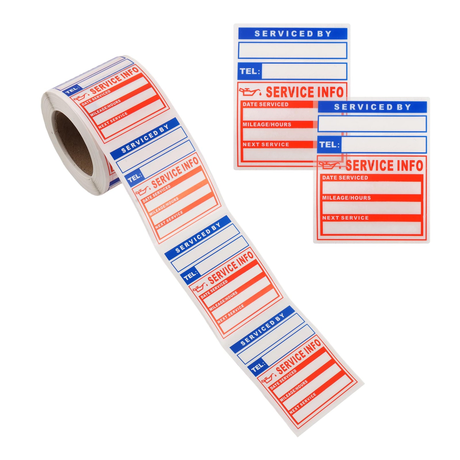 Oil Change Stickers for Windshield Next Service Due 2×2 inch 300PCS Durable