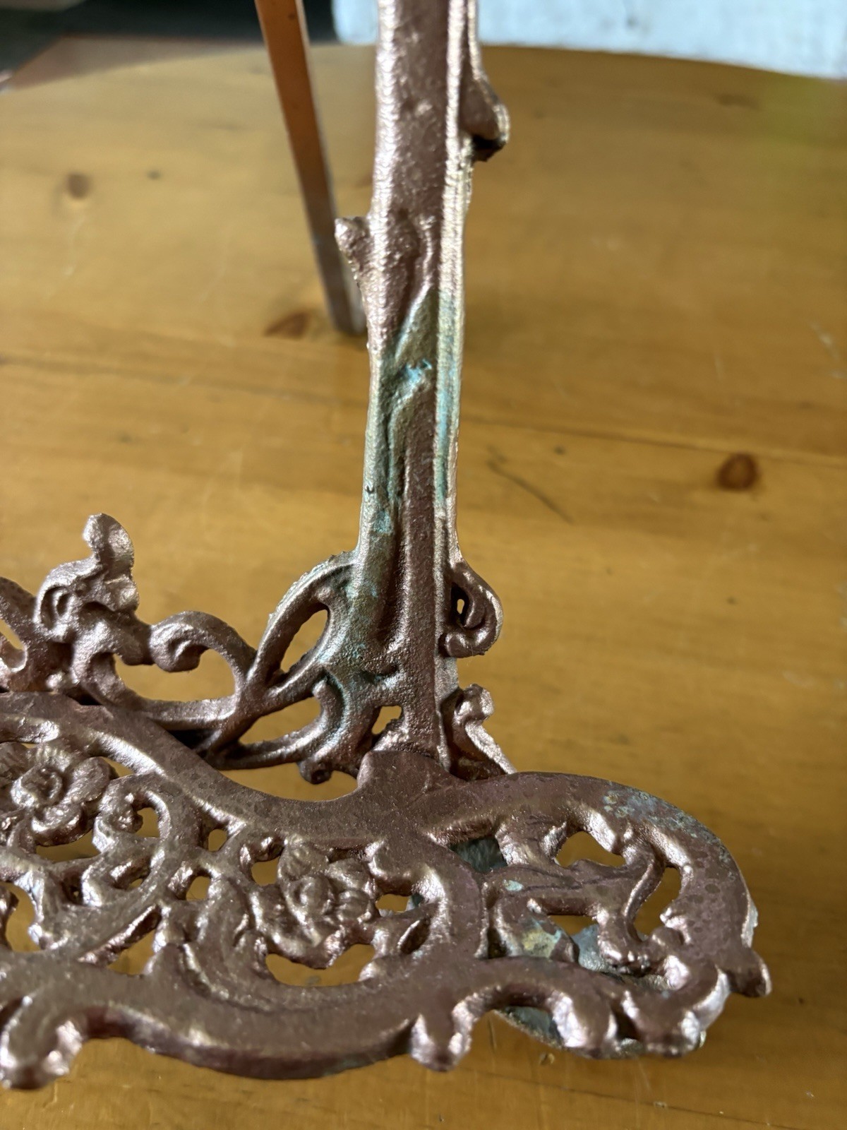 Vintage Cast Iron Ornate 24” Table Top Easel-Fairy/Cherub-24x14x10”-5 Pounds!