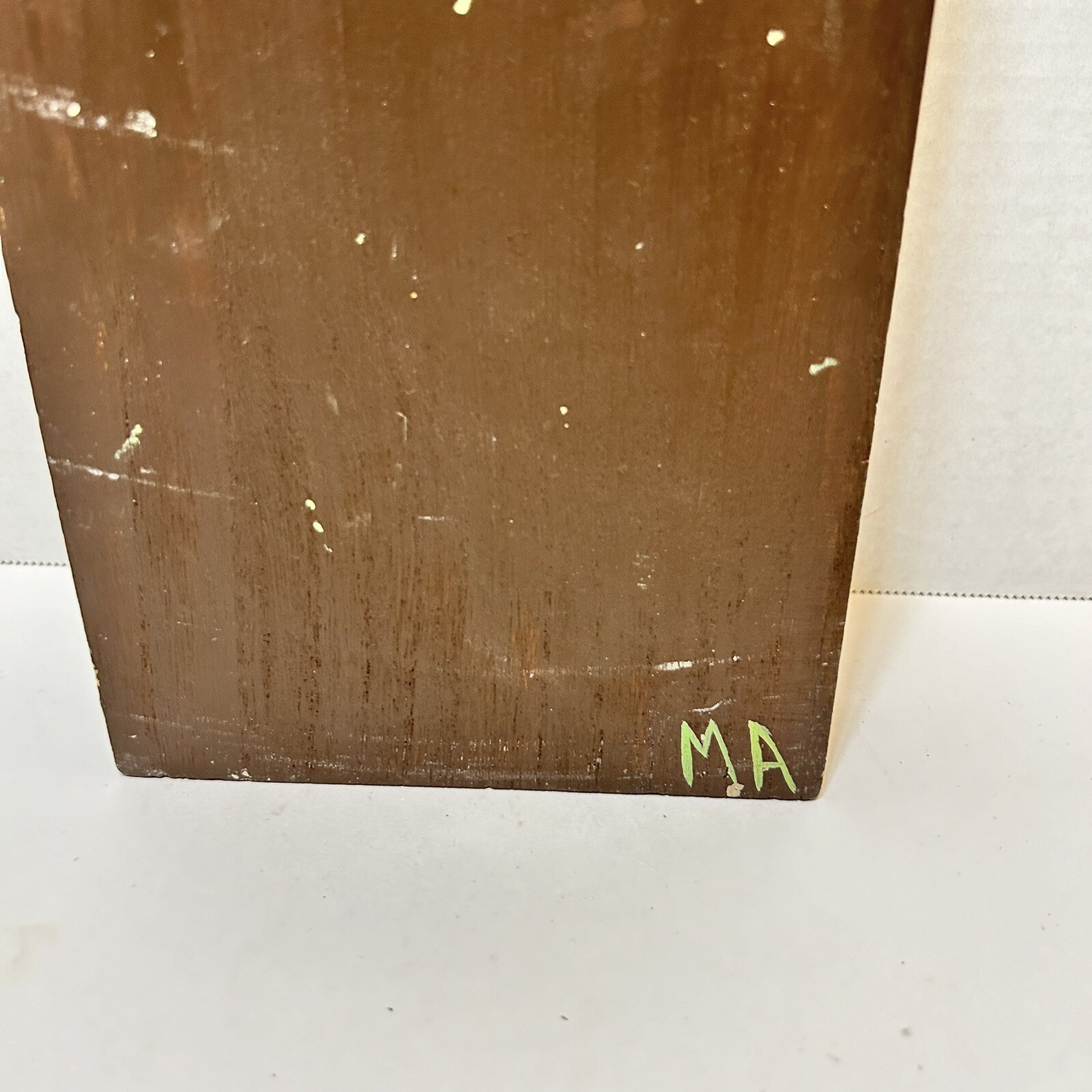 Vintage Handpainted Bamboo Lightweight Wood Hanging Letter Mail Holder 13.25×5.5