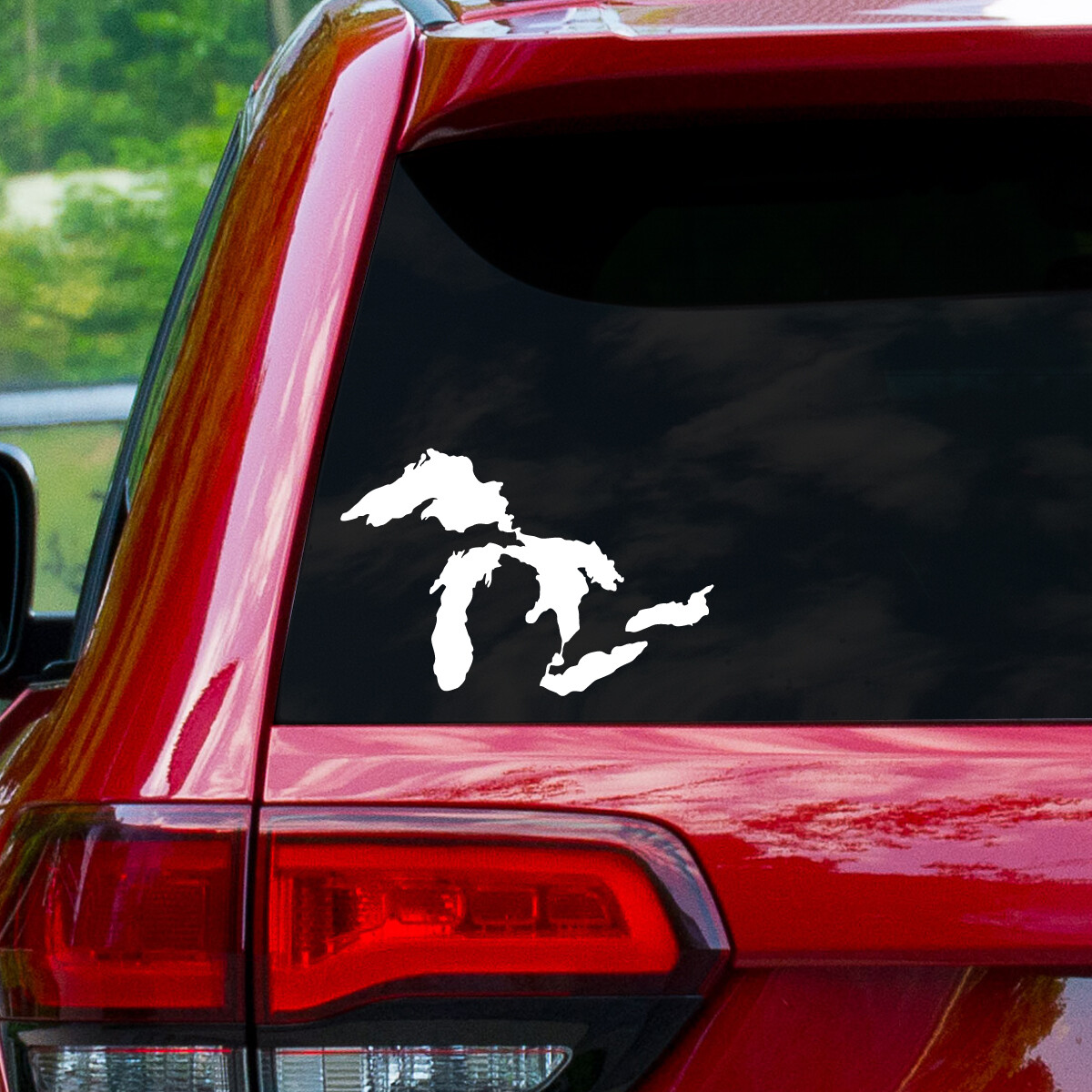 Michigan Great Lakes Silhouette 4″ Decal Window Sticker – 28 Different Colors!
