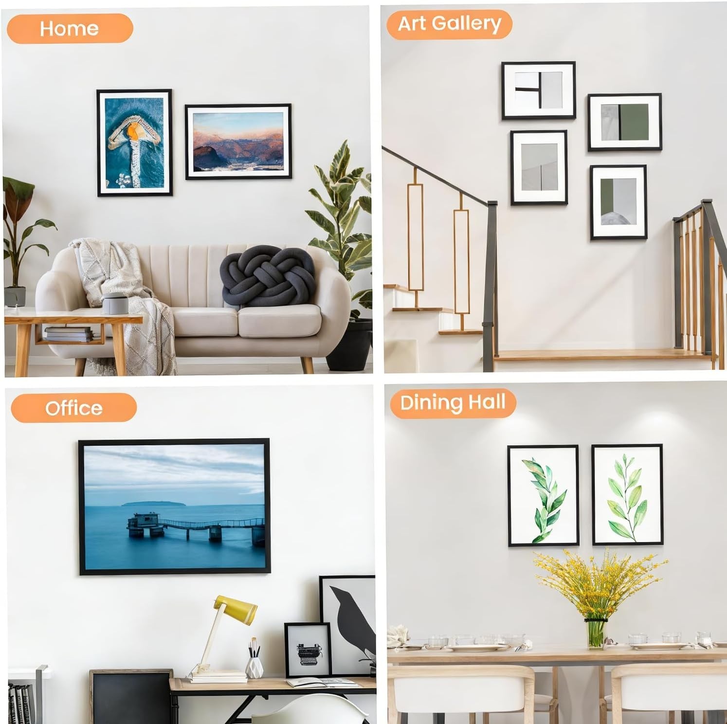 Elegant 8×10 Black Picture Frame – Classic Minimalist Wall Hanging Design