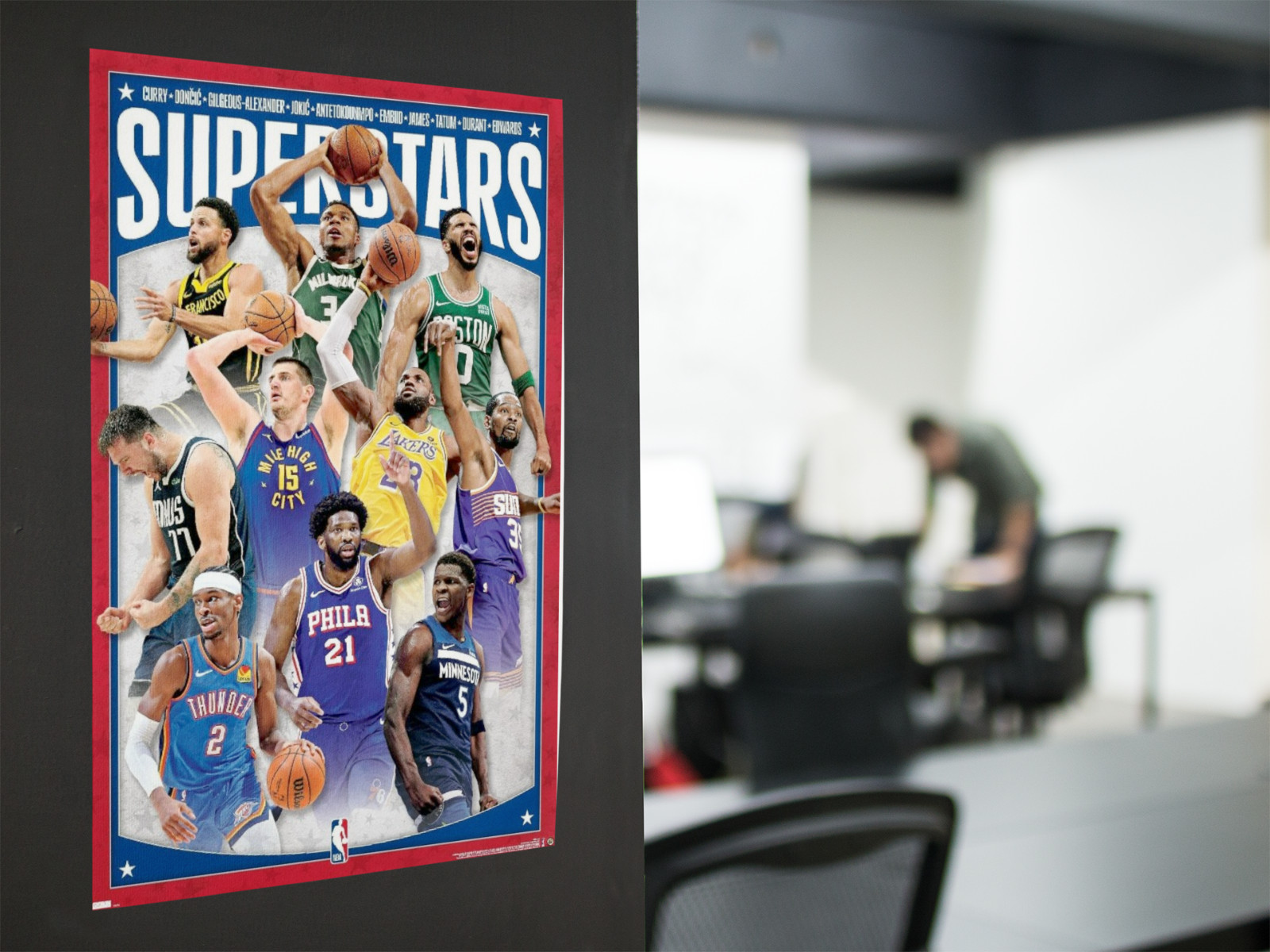 SUPERSTARS NBA Basketball Wall Vinyl Decal Poster Print Removable Adhesive