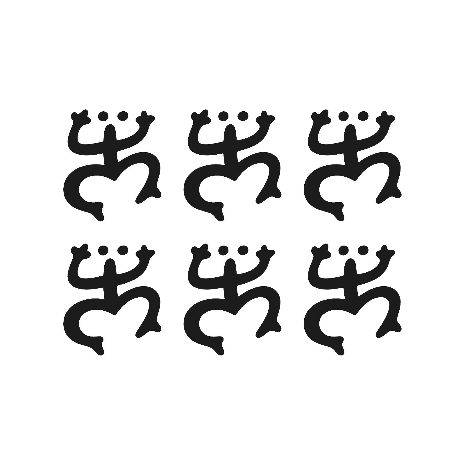 Set of 6 Coqui frog Puerto Rico Taino vinyl decal Symbol Sticker