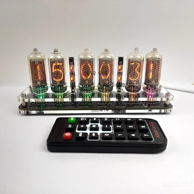 IN-8 Nixie Tube Clock Base w/Colon Tube for 6-bit Glow Tube Clock USB Type-C 5V