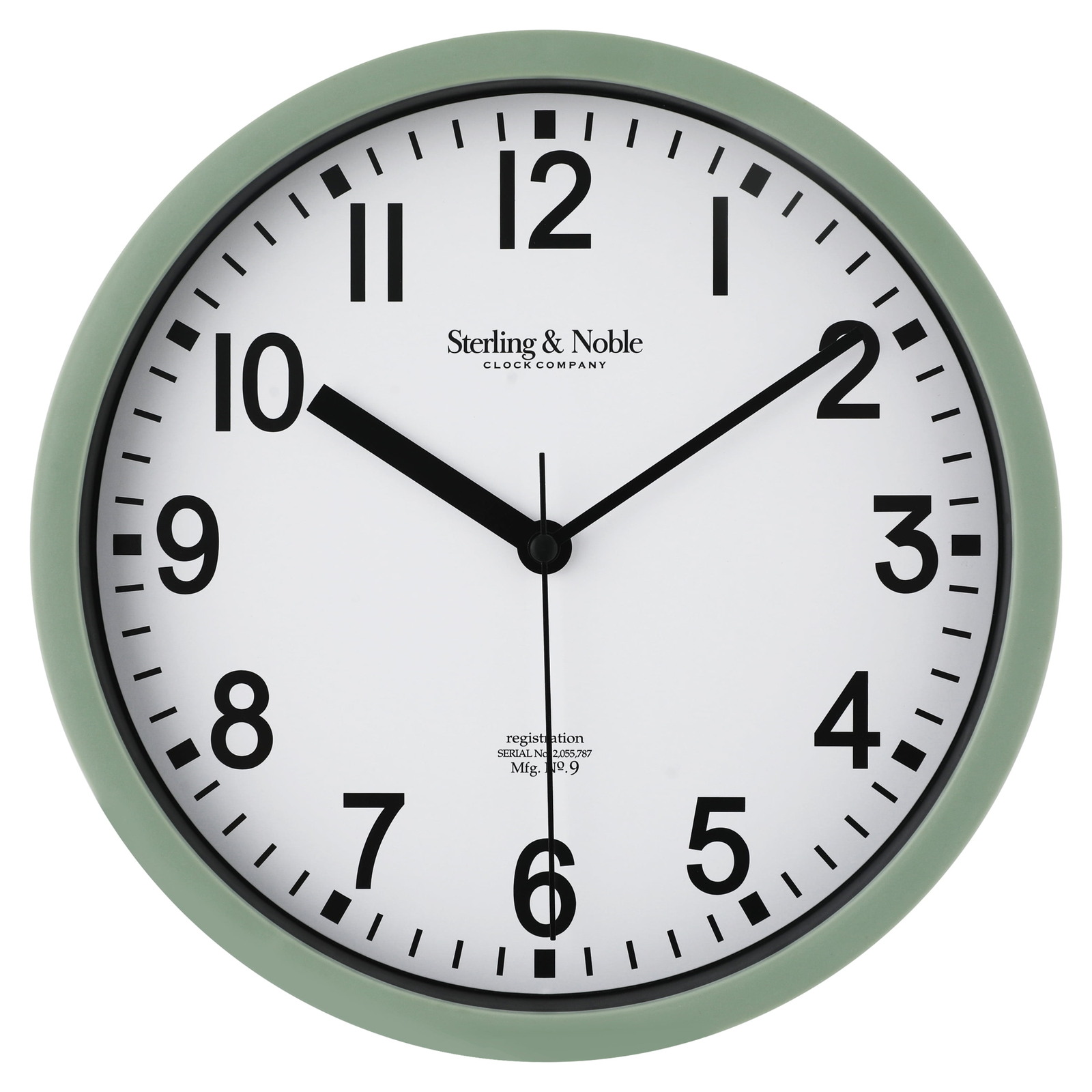 Basic Indoor 8.78″ Sage Analog Round Modern Wall Clock