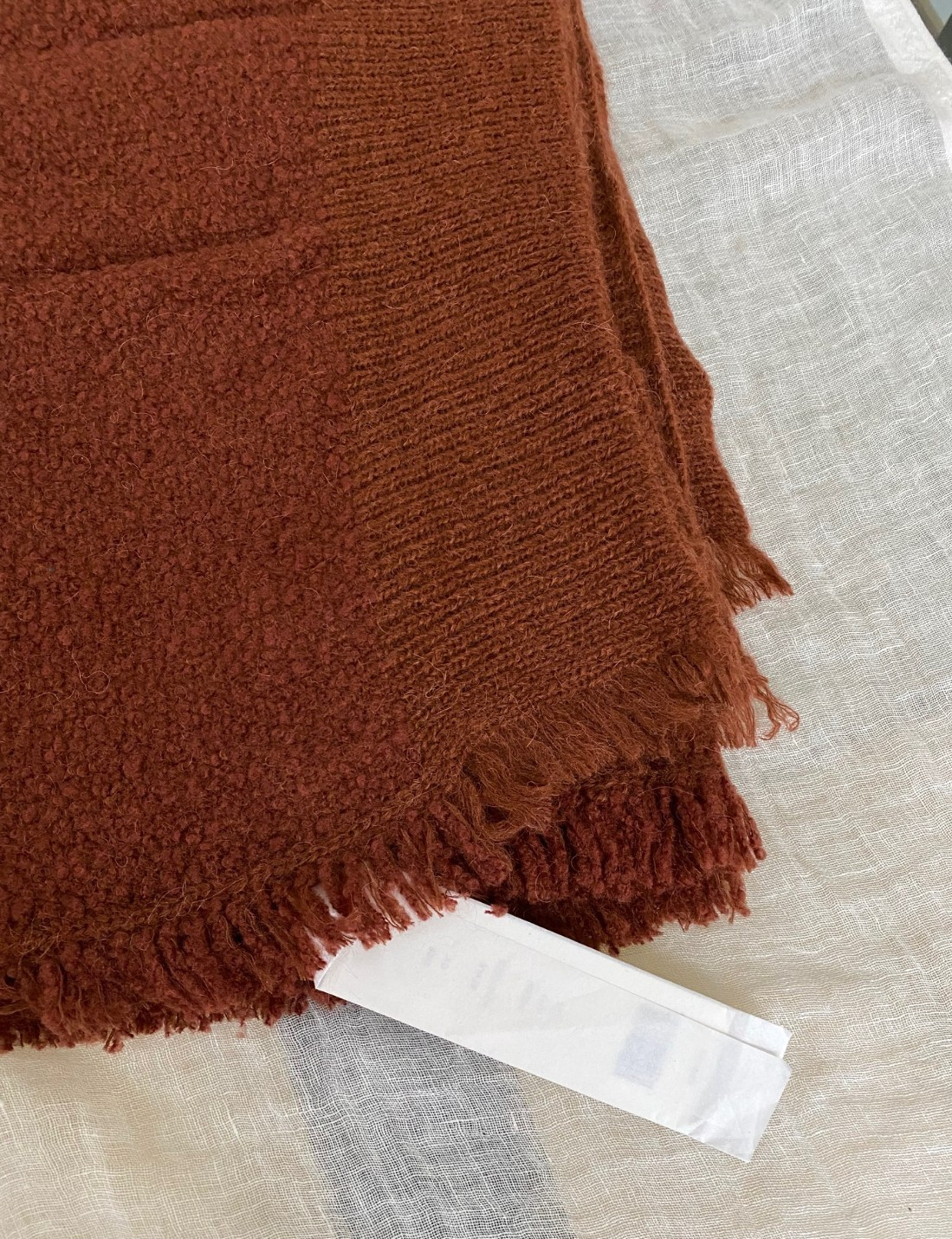 Vince Boucle Throw 46″ x 60″ wool/alpaca/mohair | $395 retail