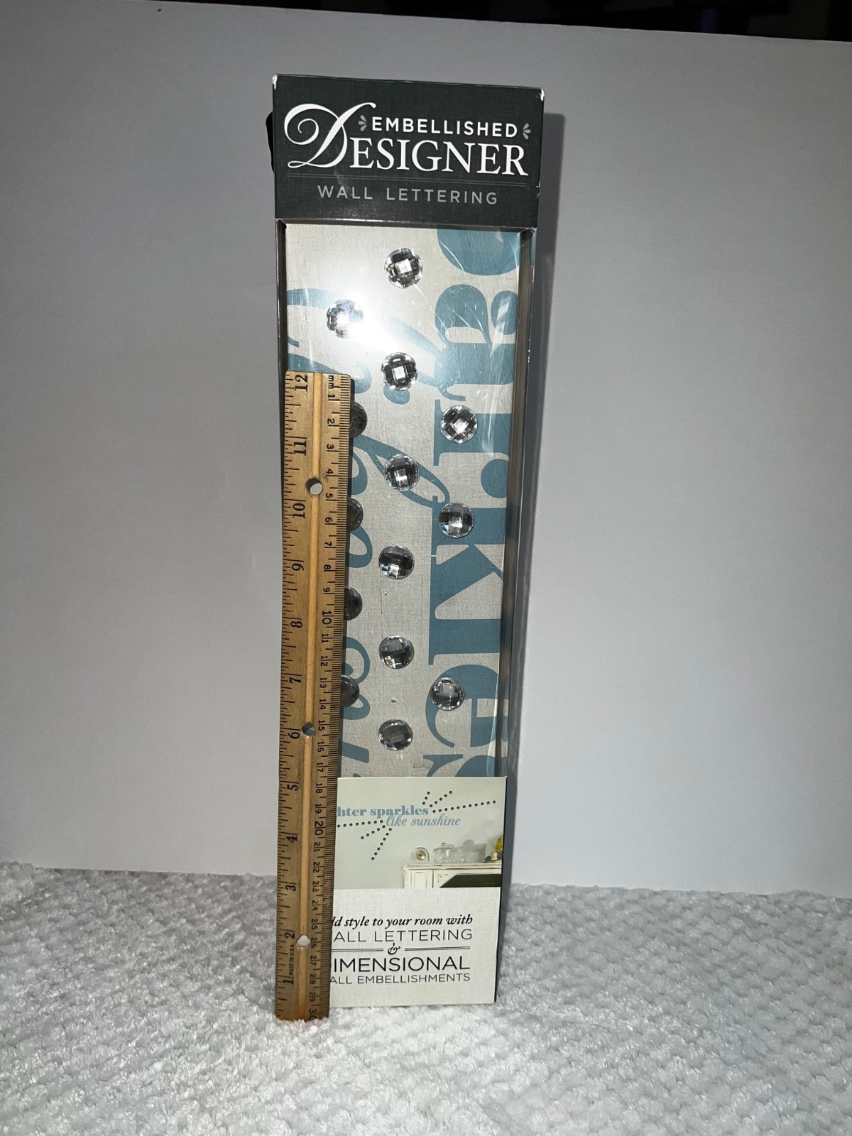 DCWV Embellished Adhesive Wall Lettering Laughter Sparkles Like Sunshine Teacher