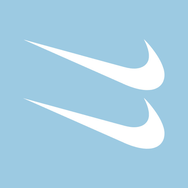 Reverse Nike Swoosh Logo Die Cut Permanent Decal Oracal 651 Glossy Matte White