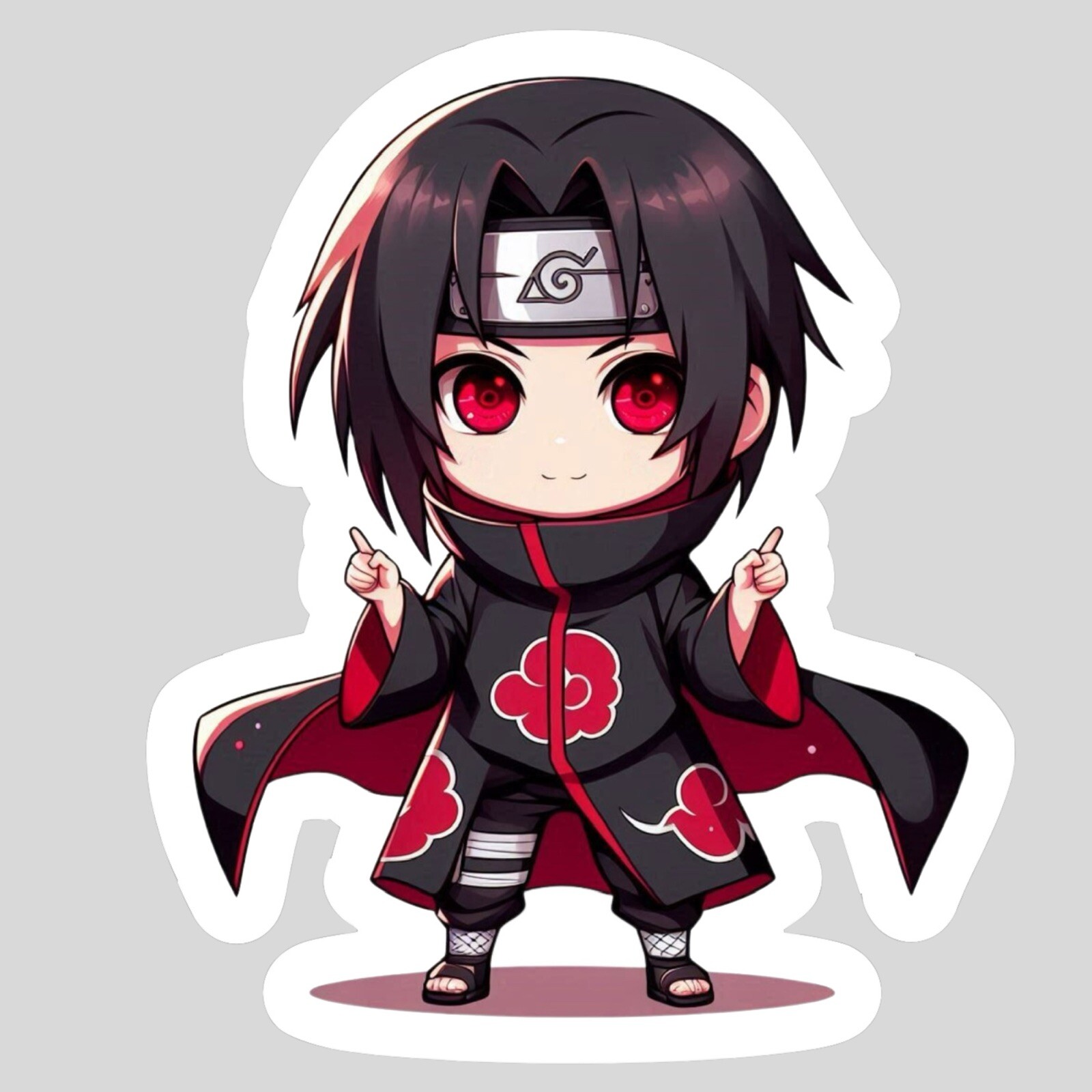 Itachi Uchiha, Naruto, Ninja, Kawaii Cute Glossy Vinyl sticker, Decal