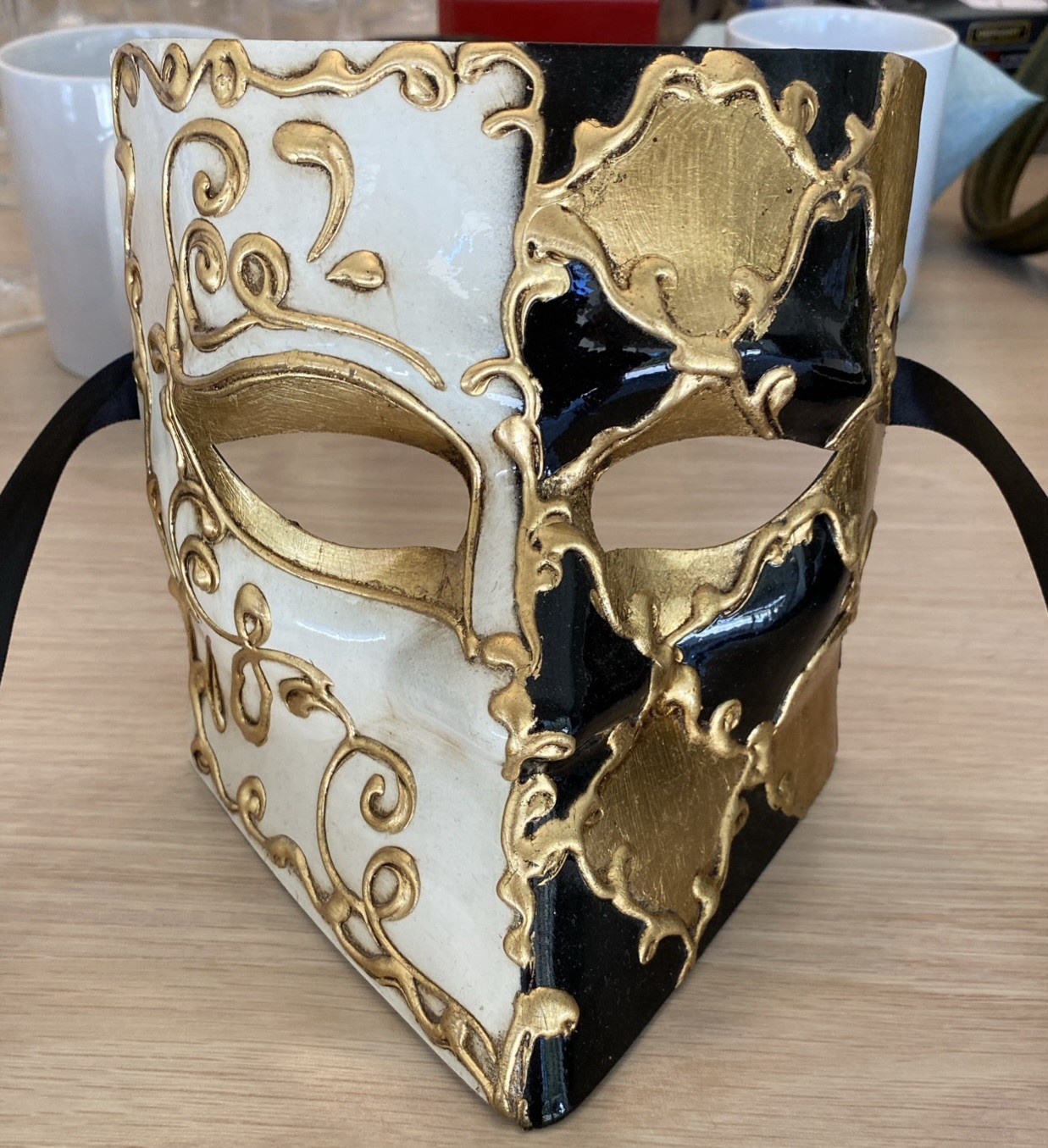 BUATA MAN BLACK/GOLD Made In Italy Signed By Artist & Wax Stamped Amazing Detail