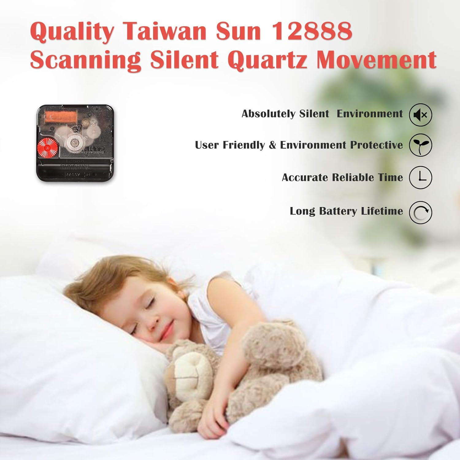 Farmhouse Rooster Wall Clock Battery Operated Silent Arabic Numerals Clock, Coun